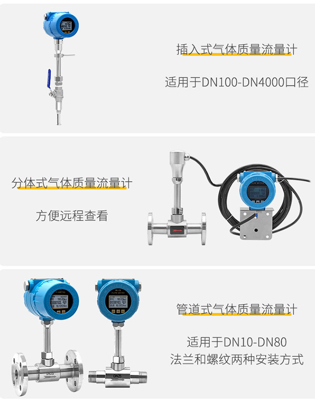 熱式質(zhì)量流量計安裝方式分類圖