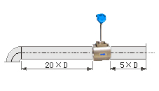 dn600渦街式流量計(jì)直管段安裝要求示意圖三